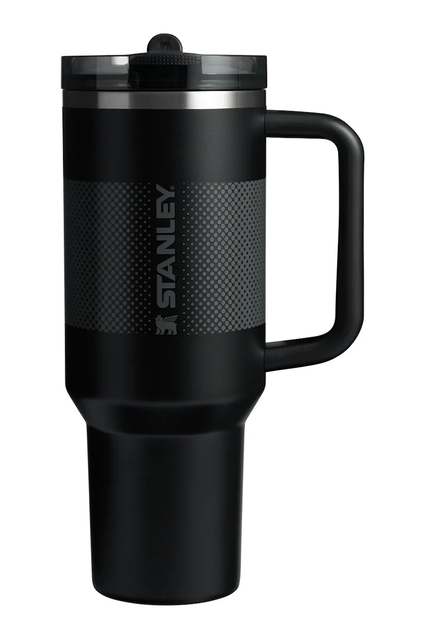 Termo hrnček Stanley The Quencher ProTour Flip Straw Tumbler 1,18 L čierna farba