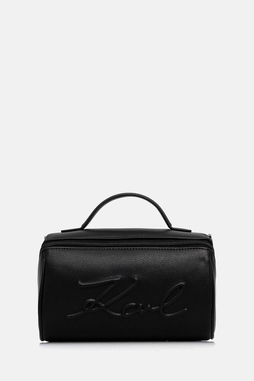 Kozmetická taška Karl Lagerfeld K/VILLE čierna farba, B1W32040