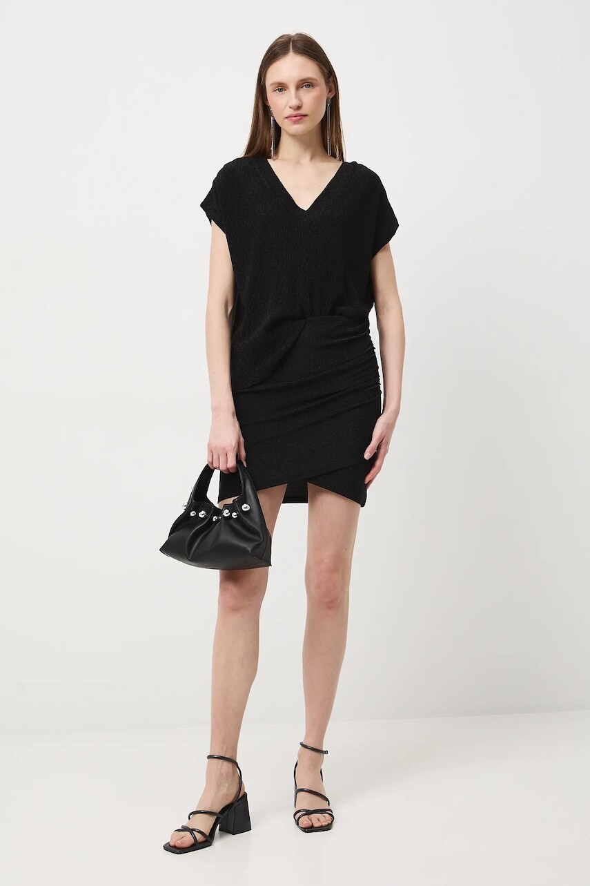 Sukňa Medicine čierna farba, mini, puzdrová