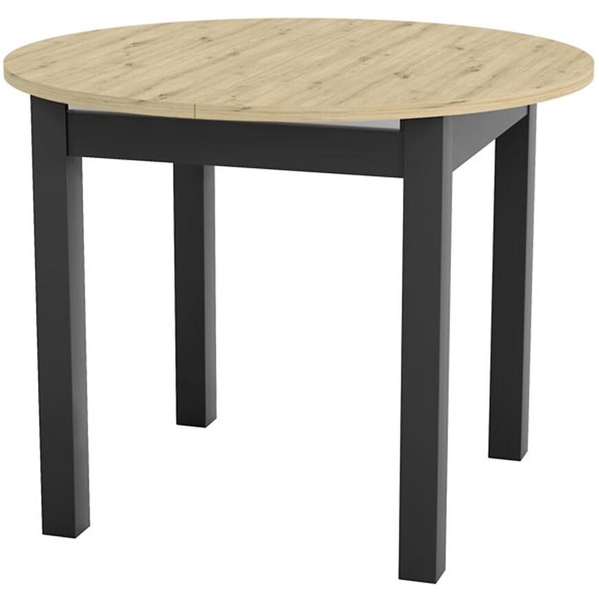 Skladací stôl Aurora 96/126x96cm dub artisan/čierna