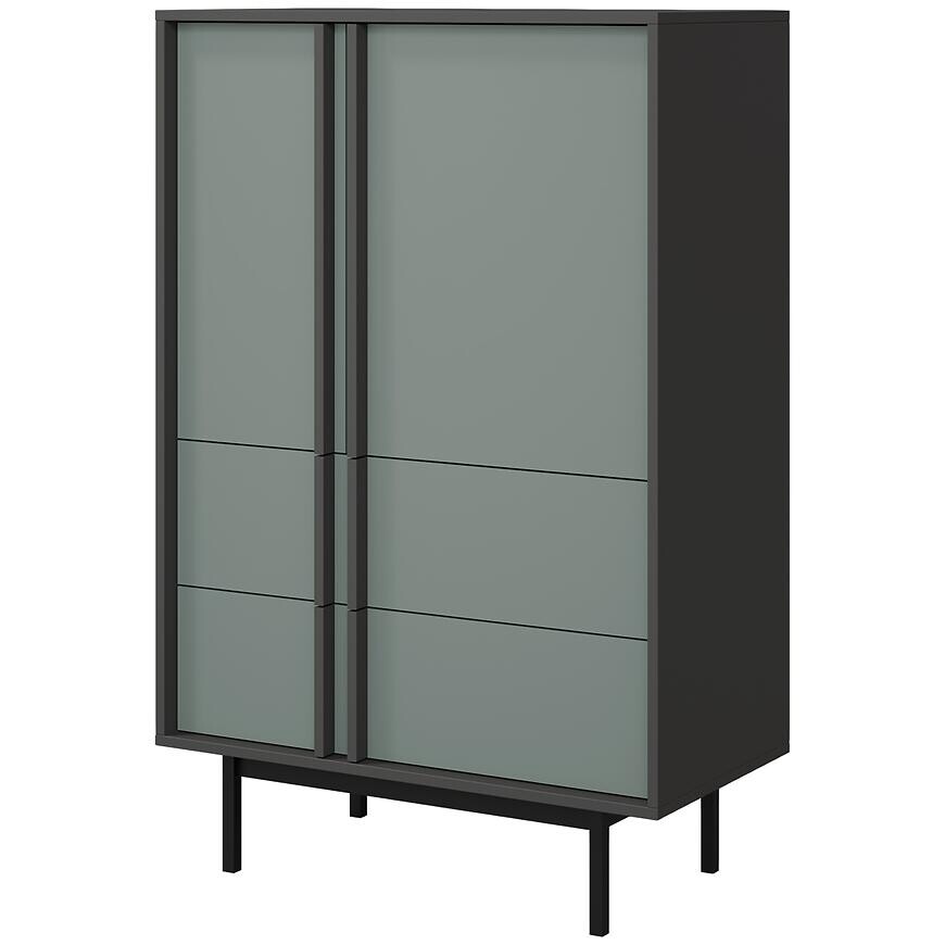 Skriňa  Alsy 5 Aloe/Antracit