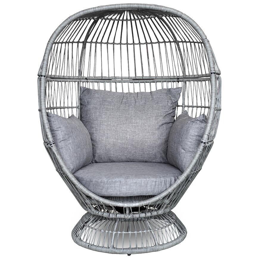 Záhradná otočná stolička Cuddie sivá