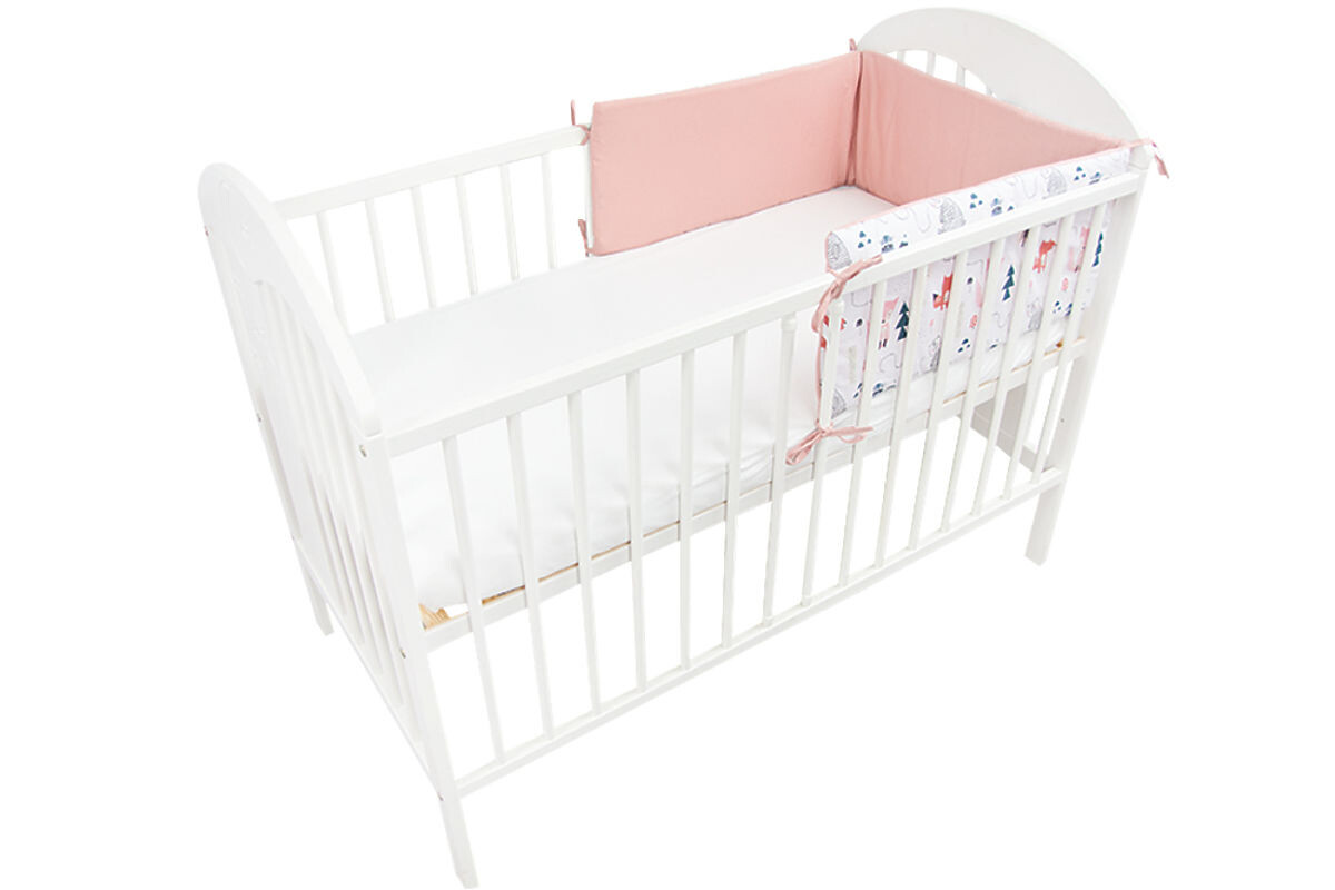 Ochranný mantinel 180 do postieľky Líška - ružová