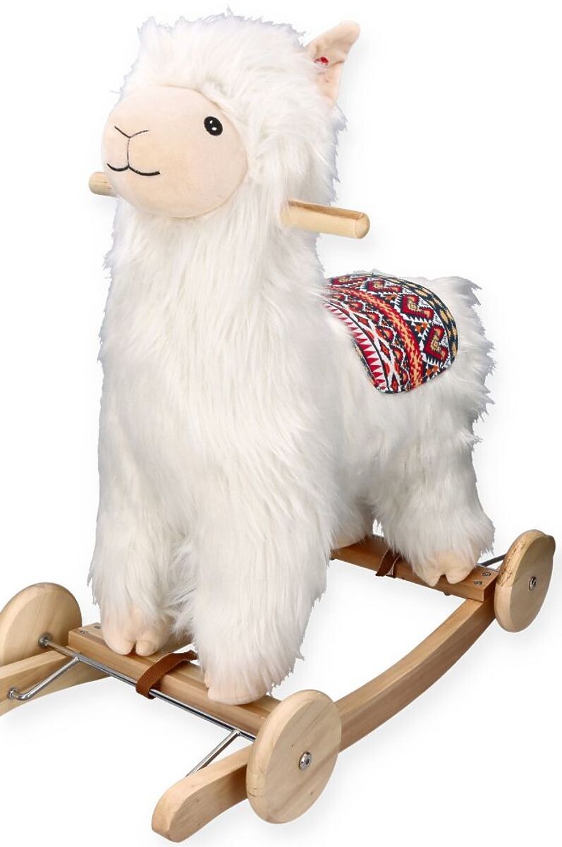 Alpaka na hojdacom koni s kolieskami