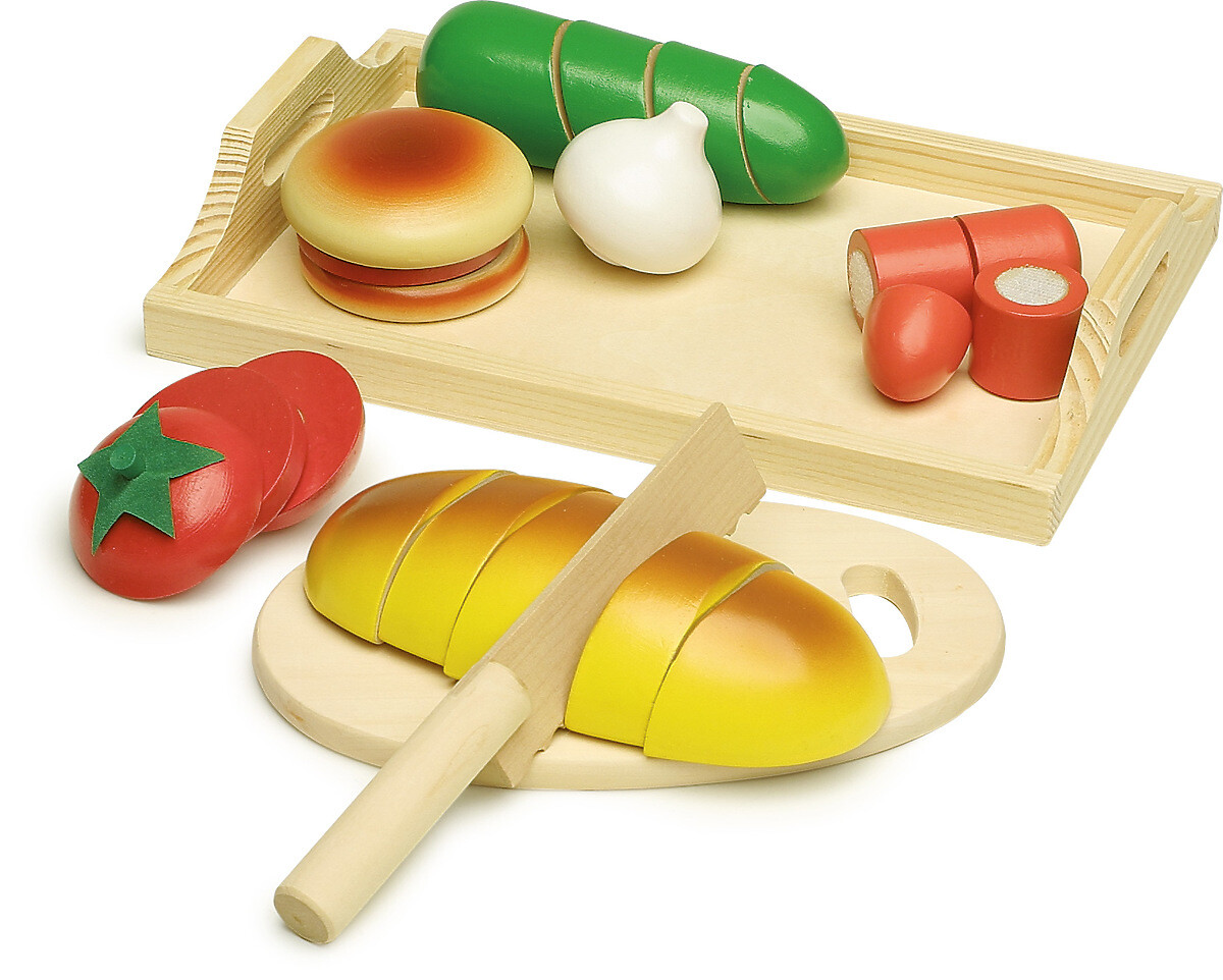 small foot Drevená krájacia desiata