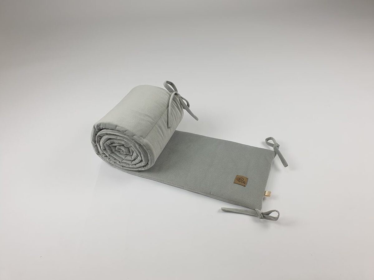 Ochranný mantinel do postieľky - svetlosivá