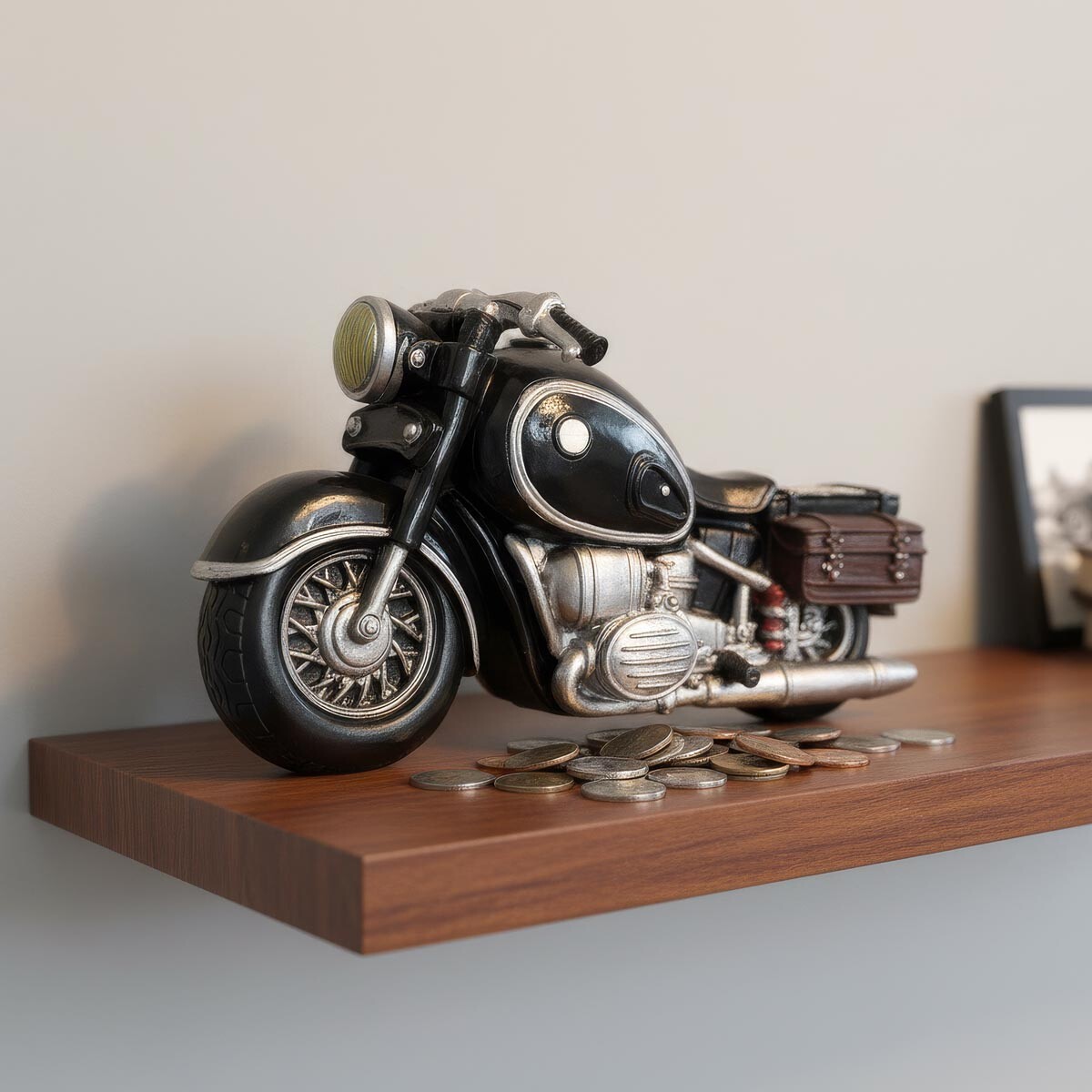 Pokladnička na motocykel, čierna