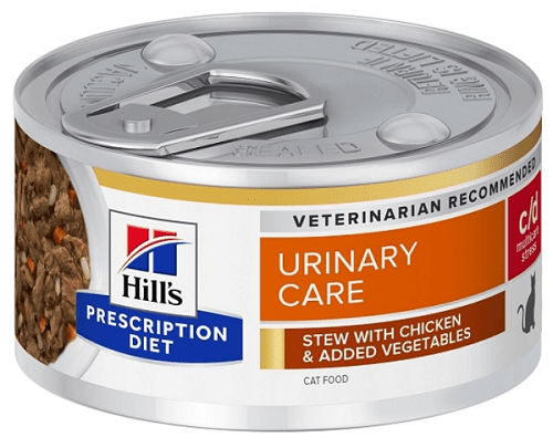 HILLS PD Feline Stew c/d Urinary Stress with Chicken & Vegetables konzerva pre mačky 82g
