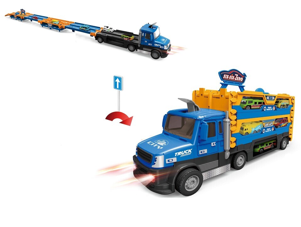 Auto ťahač s vystreľovacou dráhou 140cm 2v1