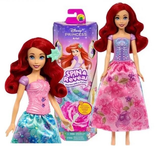 Mattel Disney Princess Spin & Reveal bábika Ariel