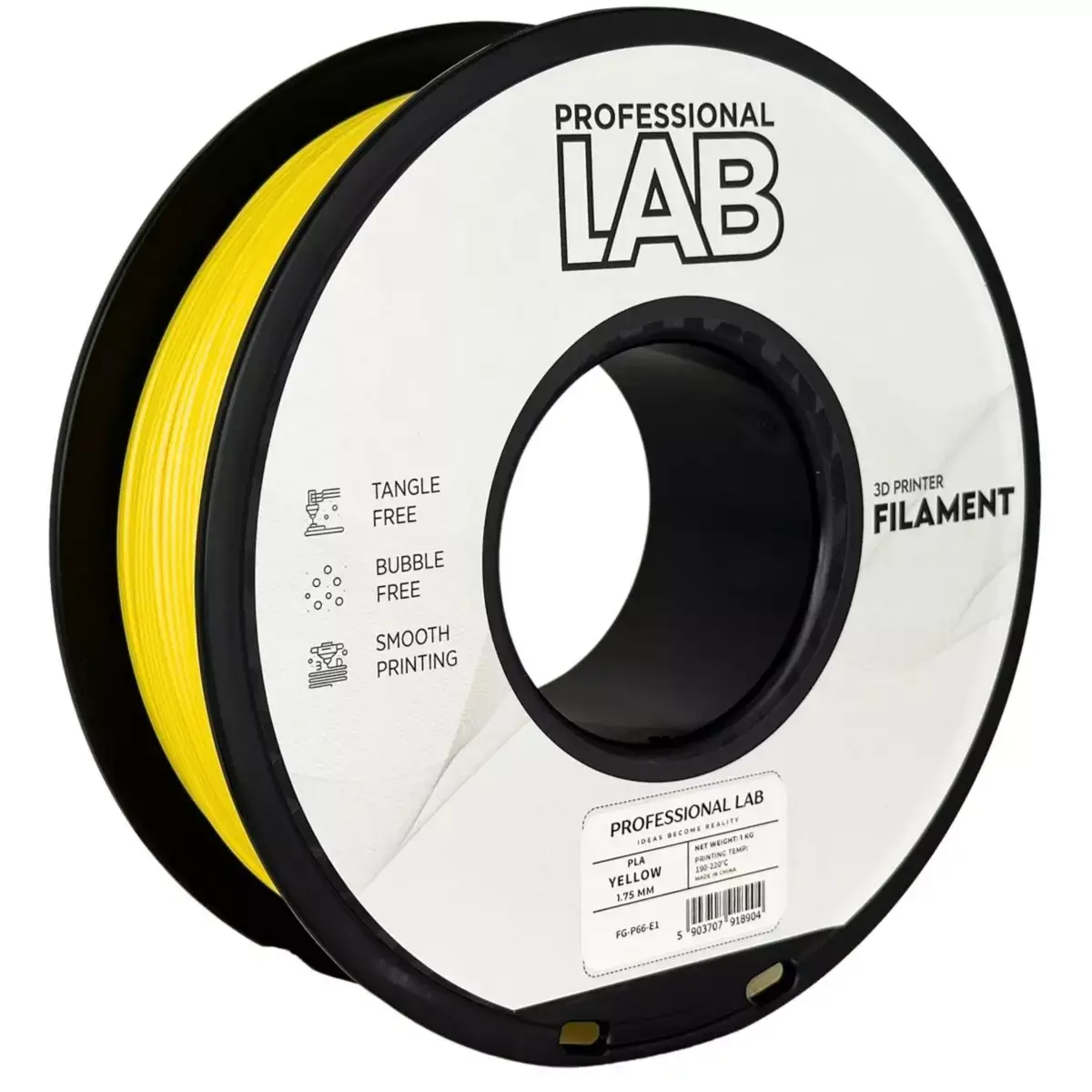 PLA filament Professional Lab - 1 kg žltá