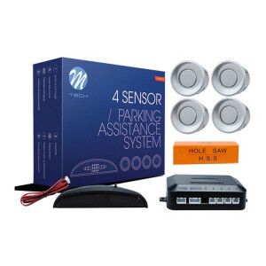 Parkovací asistent 4-senzorový - strieborný M-Tech
