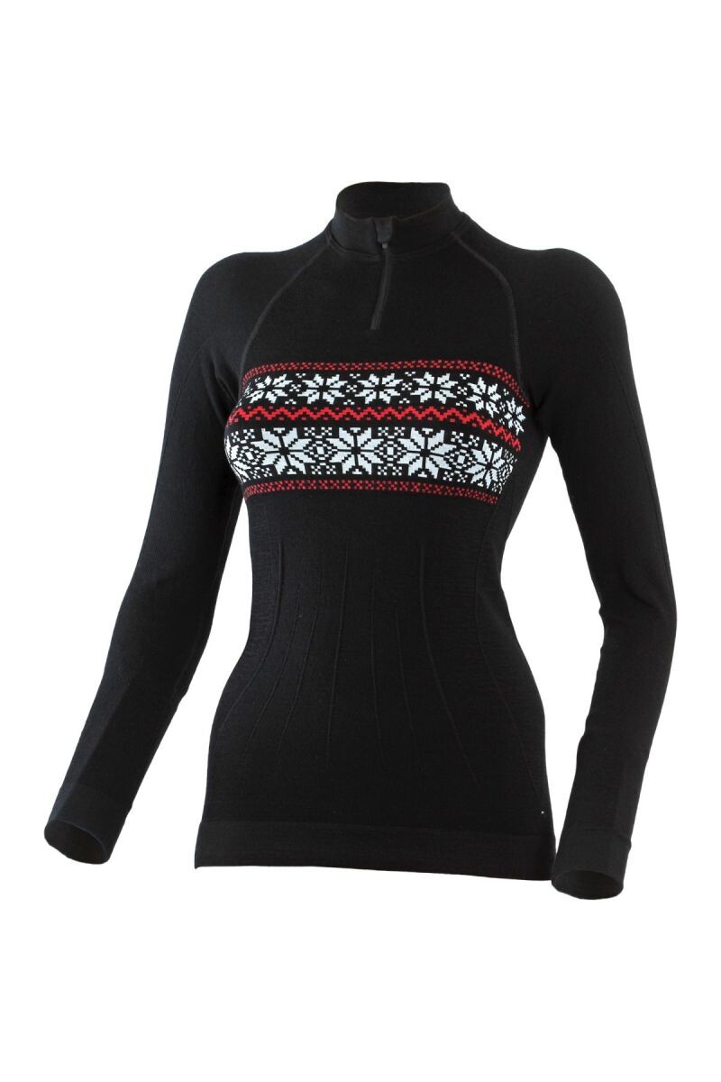 Lasting WIGI 9N13 čierna bezšvová merino mikina Veľkosť: L/XL 8595067847986