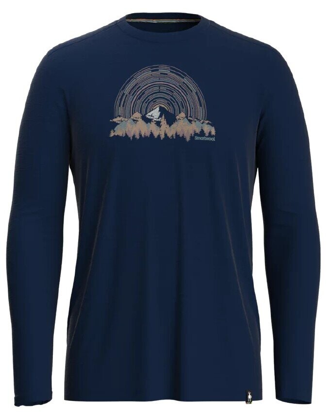 Smartwool NEVER SUMMER MOUNTAINS GRAPHIC LS TEE deep navy Veľkosť: M 196572868947