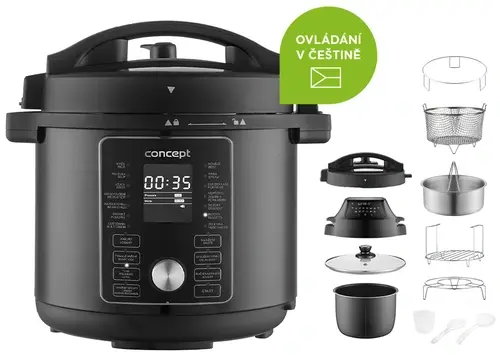 CONCEPT Multifunkčný tlakový hrniec s Air fry pokrievkou COOKERY CK8000