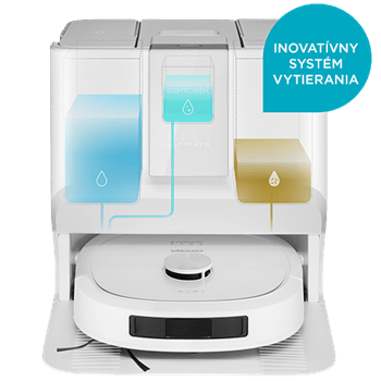 CONCEPT Robotický vysávač a podlahová umývačka 2 v 1 Aqua ULTIMATE Laser 3D VR4130