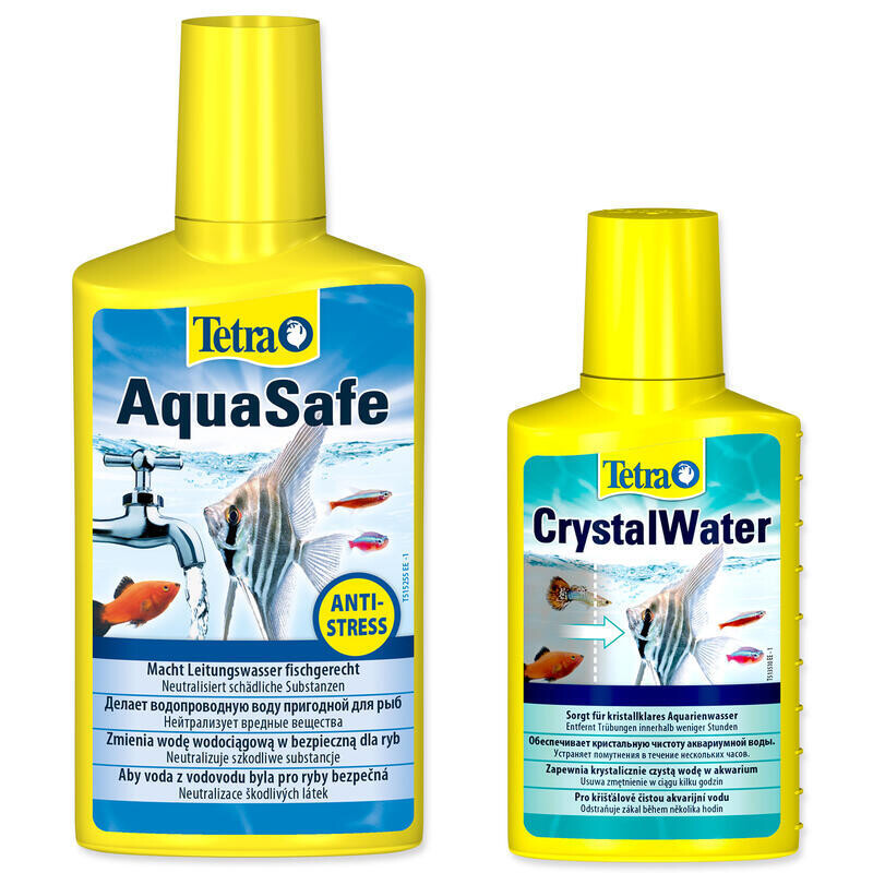 Přípravek Tetra Aqua Safe 250ml + Tetra Crystal Water 100ml zdarma 1 ks