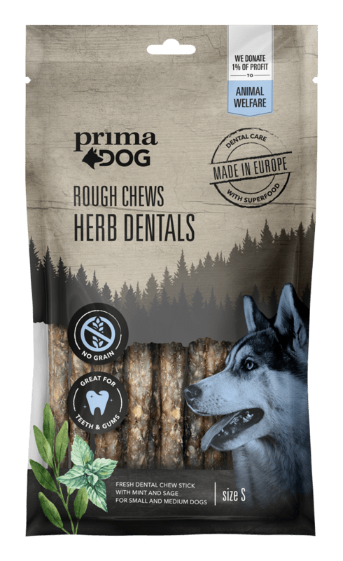 PrimaDog Rough Chews Dental chew herbs S 12 cm 100 g