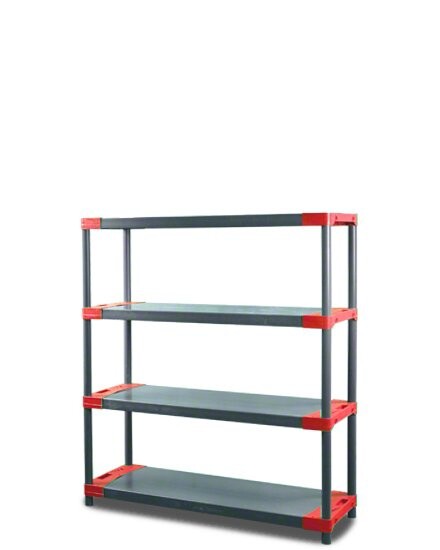 REGÁL PLASTOVÝ Tytan-4 138x100x46 PVC Povrchová úprava: Červená