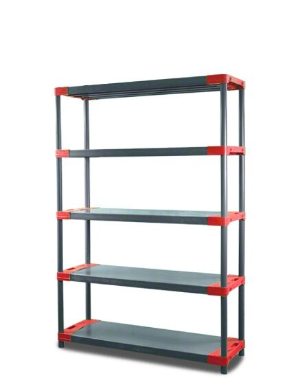 REGÁL PLASTOVÝ Tytan-5 180x110x46 PVC Povrchová úprava: Červená