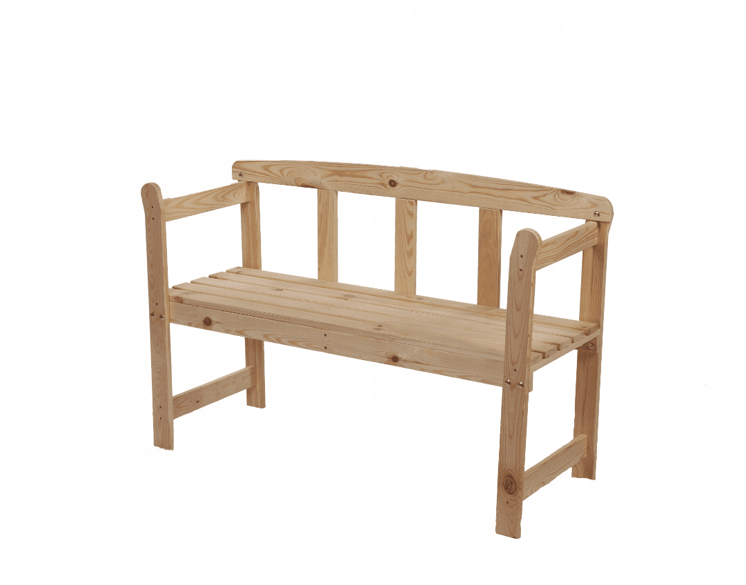 Záhradná lavička G-01 surová 78x118x45,5