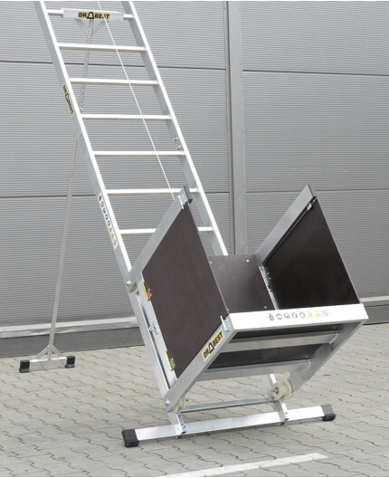 Drabest Rebríkový strešný výťah s vozíkom na strešnú krytinu