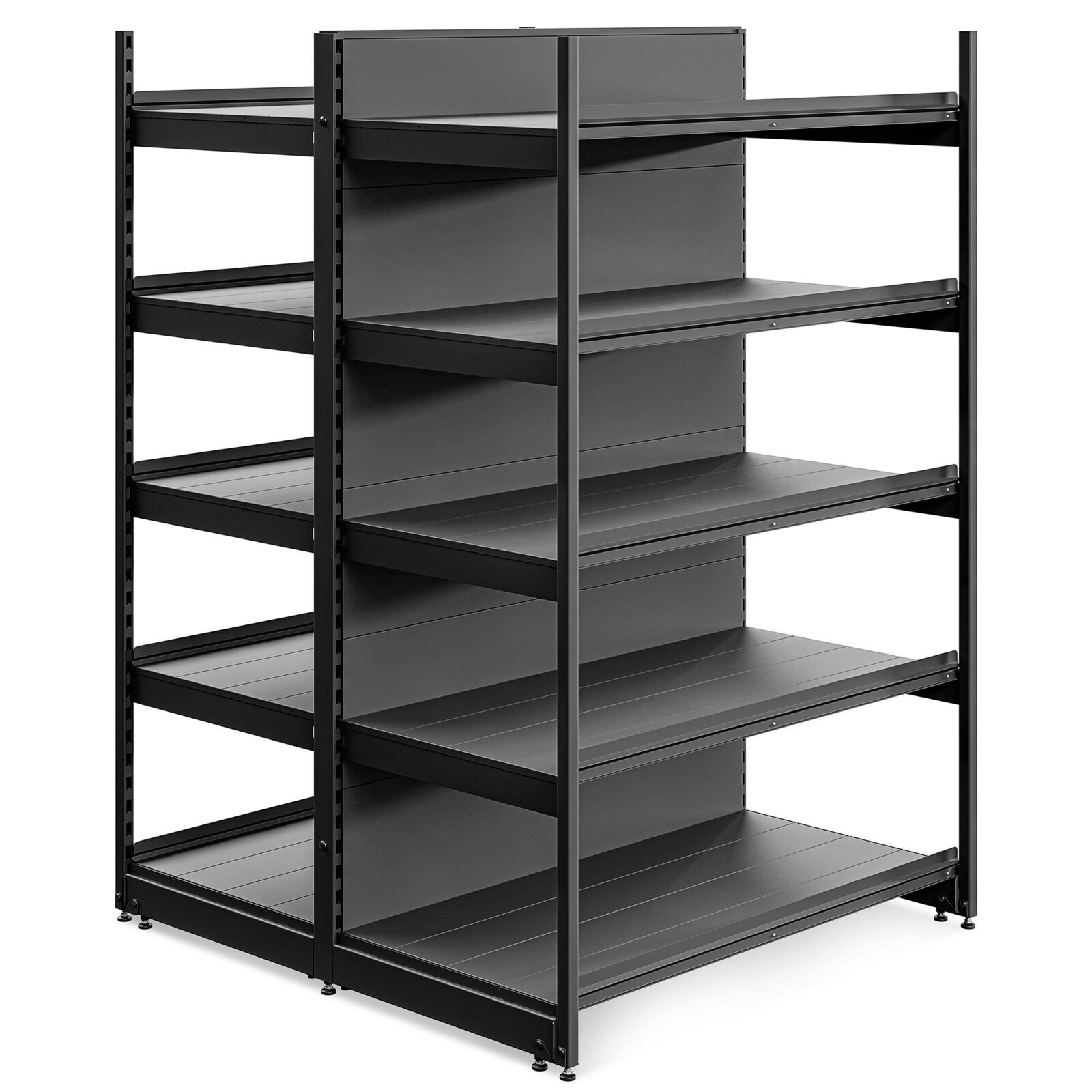 Marbo Regál do predajne obojstranný 193x128x135 - 5 políc