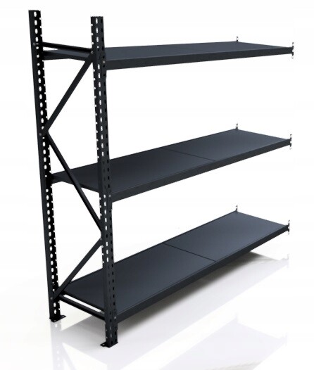 Priemyselný regál celokovový antracitový 200x180x60 3 police - Dodatkový segment
