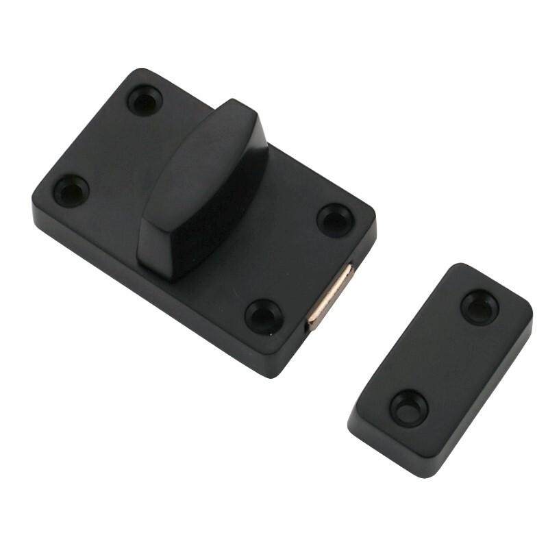 Otočná západka na dvierka 8x3x4 cm - čierna