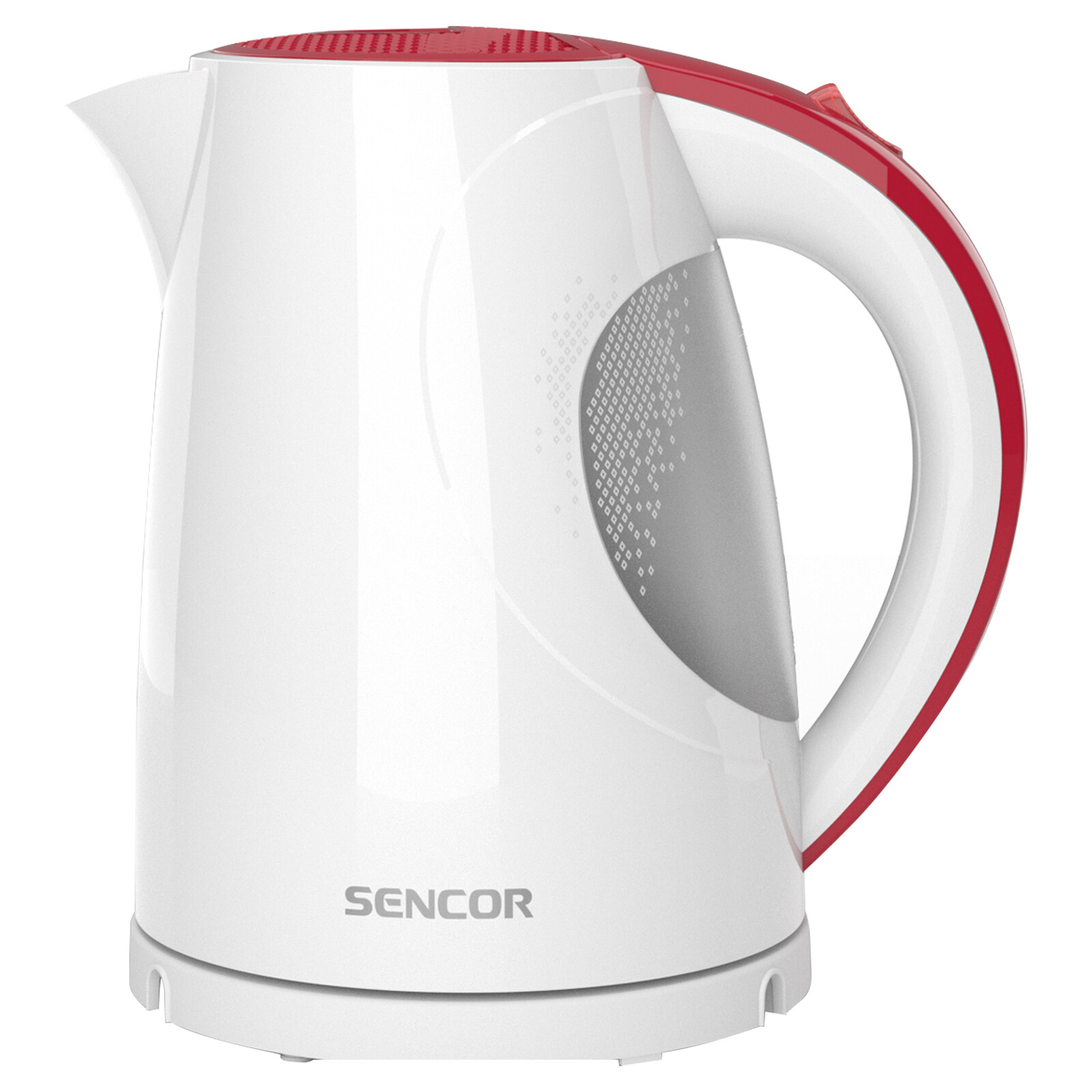 Sencor SWK 1515RD Rýchlovarná kanvica Objem 1,5 l, Zakrytá ohrievacia špirála 2 200 W, Špeciálna výlevka proti odkvapkávaniu, .