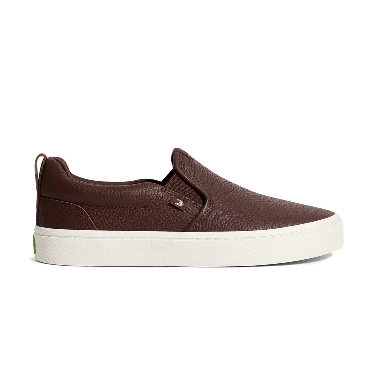 Pánské volnočasové boty Cariuma SLIP-ON Brown Premium Leather Sneaker