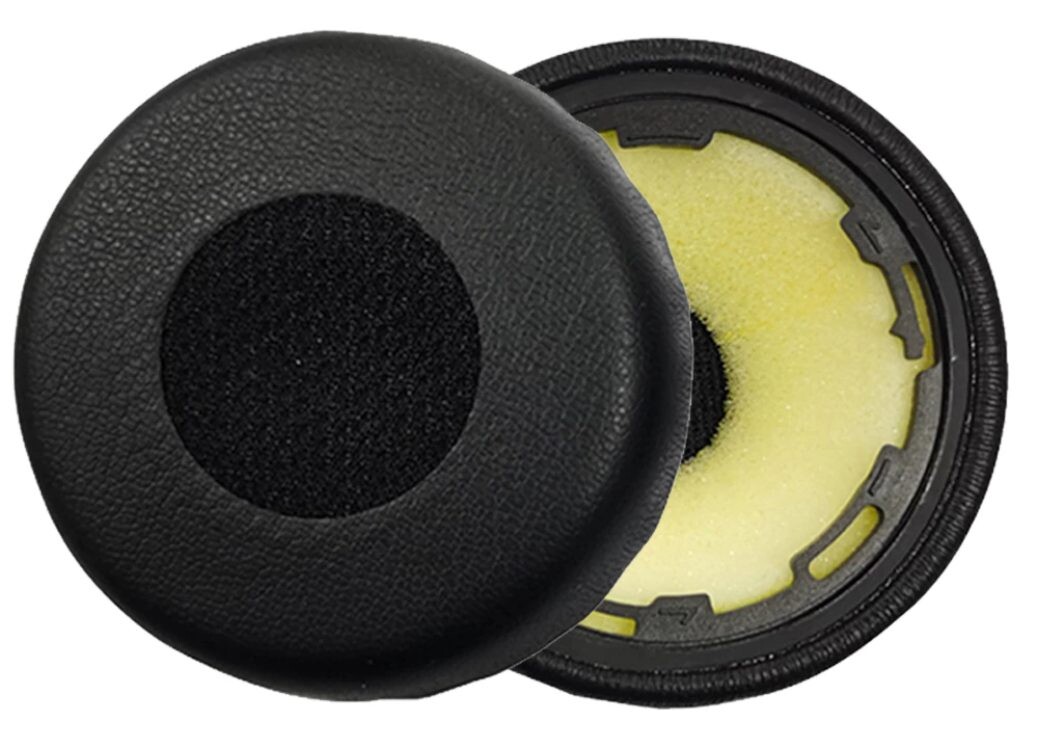 Náhradné náušníky pre slúchadlá Jabra Evolve 75, 75+, UC, MS - Čierne, kožené