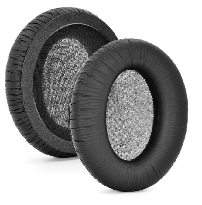 Náhradné náušníky pre slúchadlá KRK KNS-6400, KNS-8400 - Čierne, kožené