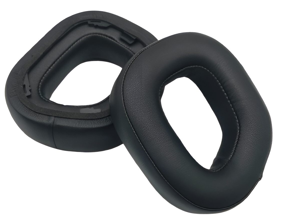 Náhradní náušníky pro sluchátka Corsair HS80 RGB - černé, kožené