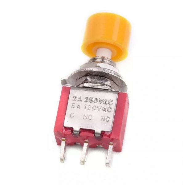 Tlačidlový spínač DS-612 - Žltý