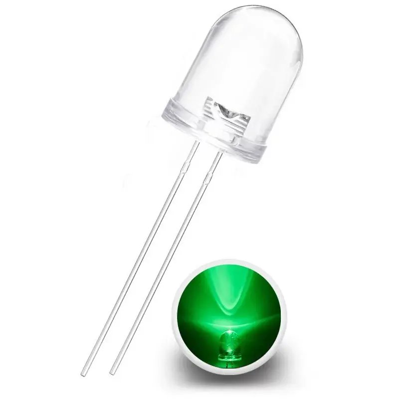 LED Dióda 10mm, Zelená