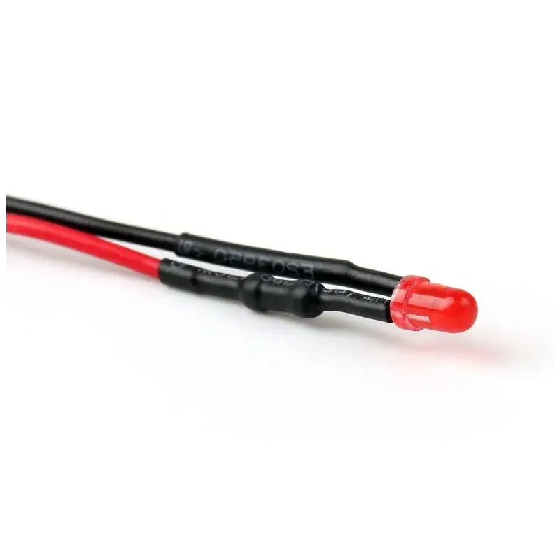 12V LED Dióda 3mm, Červená difúzna