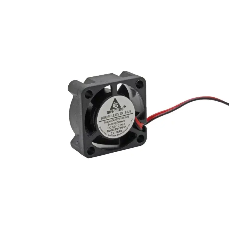 Ventilátor 25x25x10mm, 12V DC