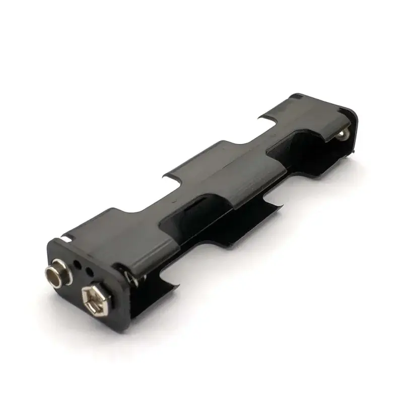 Batériový box pre 4 kusy AA batérií, 6V s 9V batériovou päticou, úzky