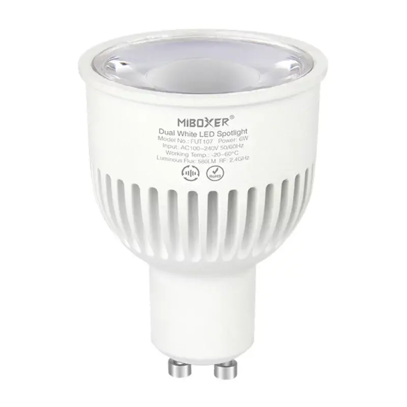 MiBoxer LED žiarovka GU10 ovládaná cez 2,4 GHz, 6 W, CCT
