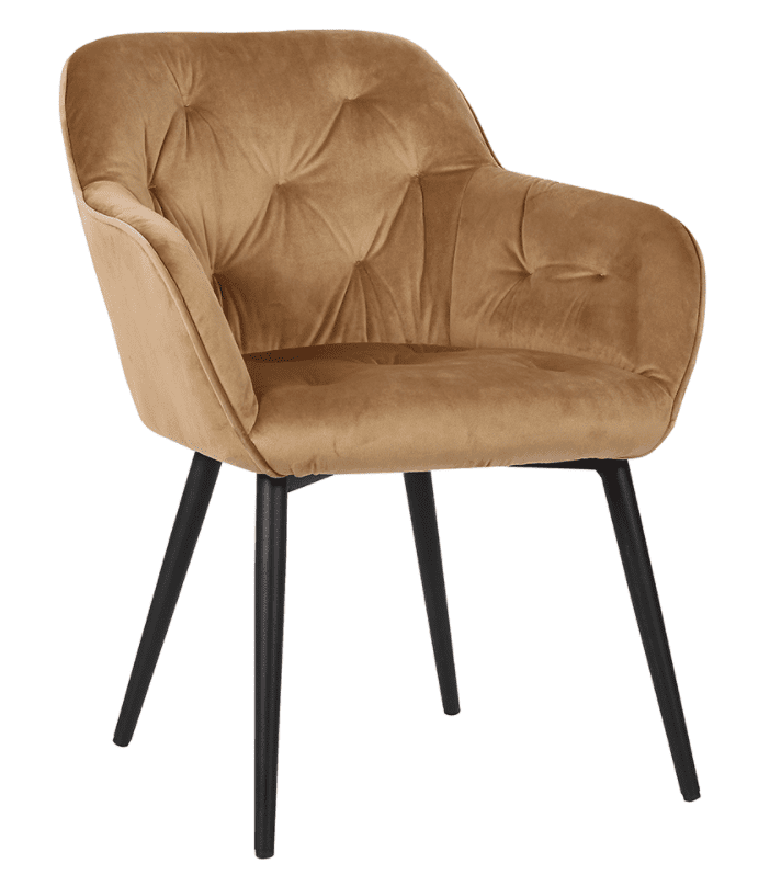 Jedálenské kresielko BERILIO — látka, kov, hnedá/čierna