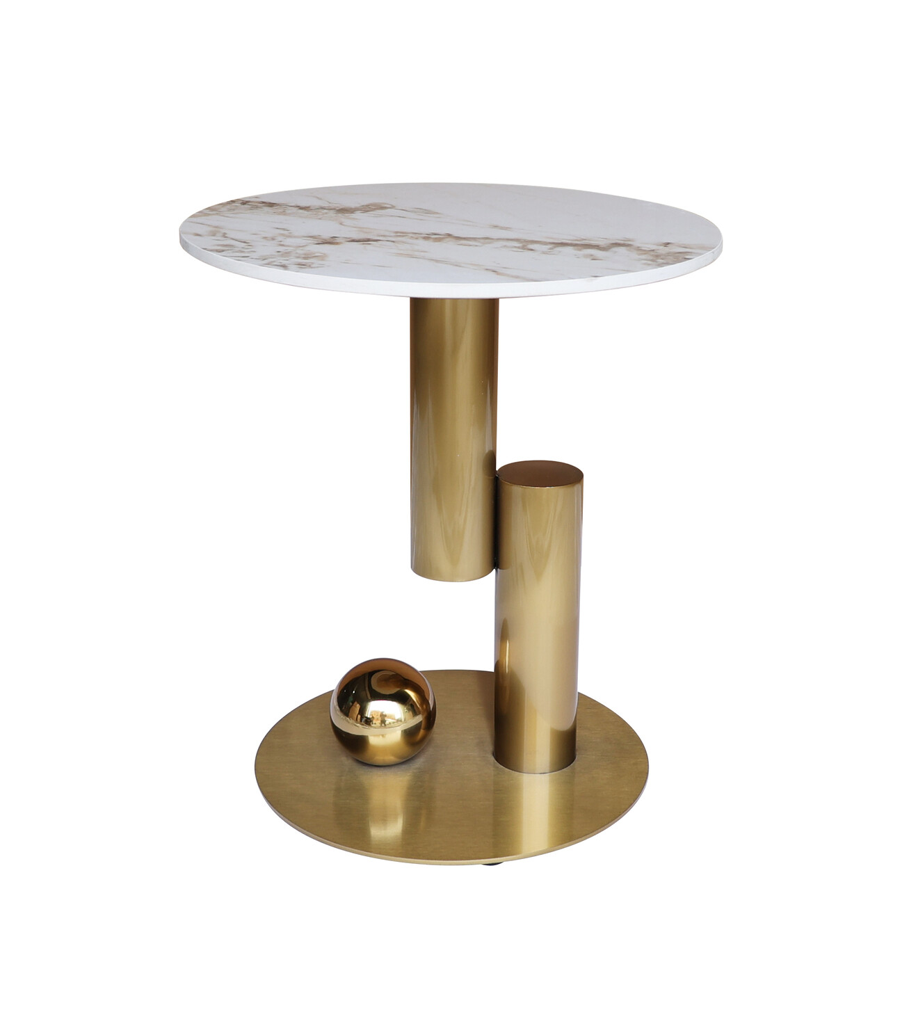 Odkládací stolek Modig 45 cm zlatý/mramor