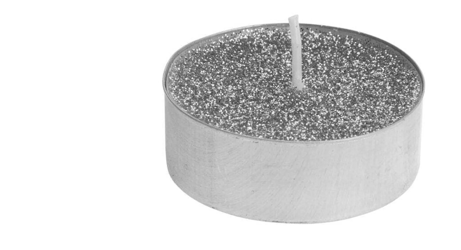 Sada 8 ks čajových svíček Finley 3,7 cm stříbrná