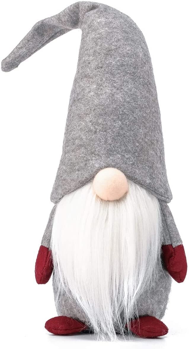 Vianočný škriatok ELF 047 - 47 cm šedý