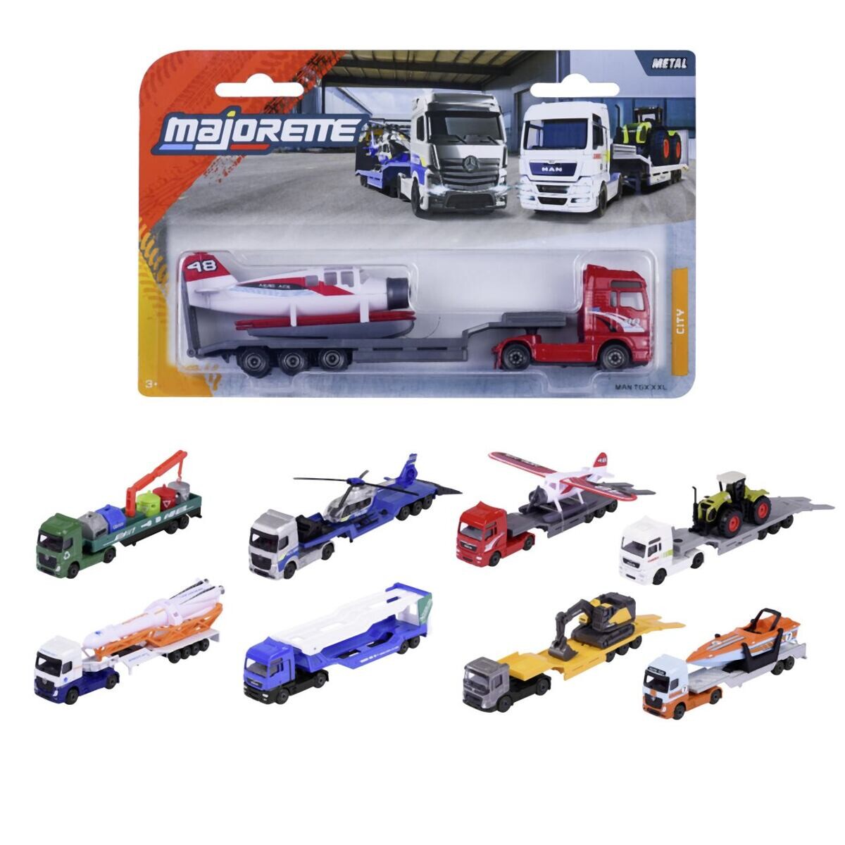 Majorette City Nákladné auto kovové, 8 druhov