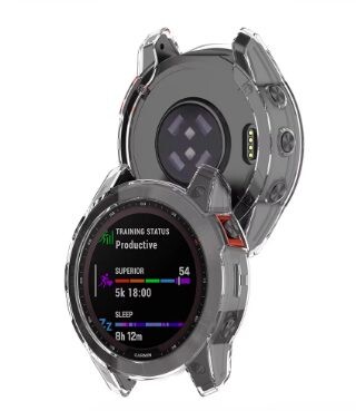 Silikónový rámik pre Garmin Fénix 5, 5 Plus - Transparentný