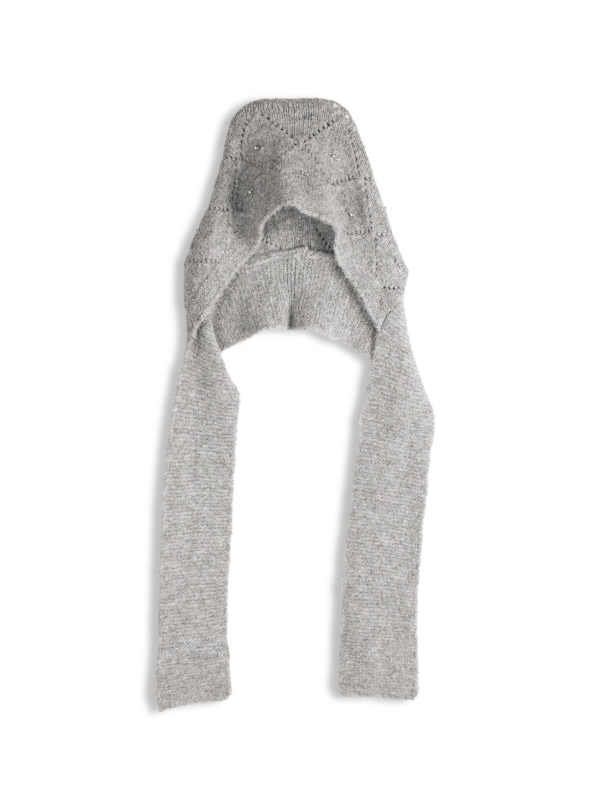 GATE Pletená kapucňa so šálom 2 v 1 s prímesou vlny