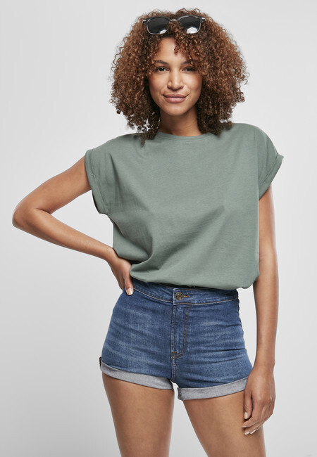 Urban Classics Ladies Extended Shoulder Tee paleleaf - XS