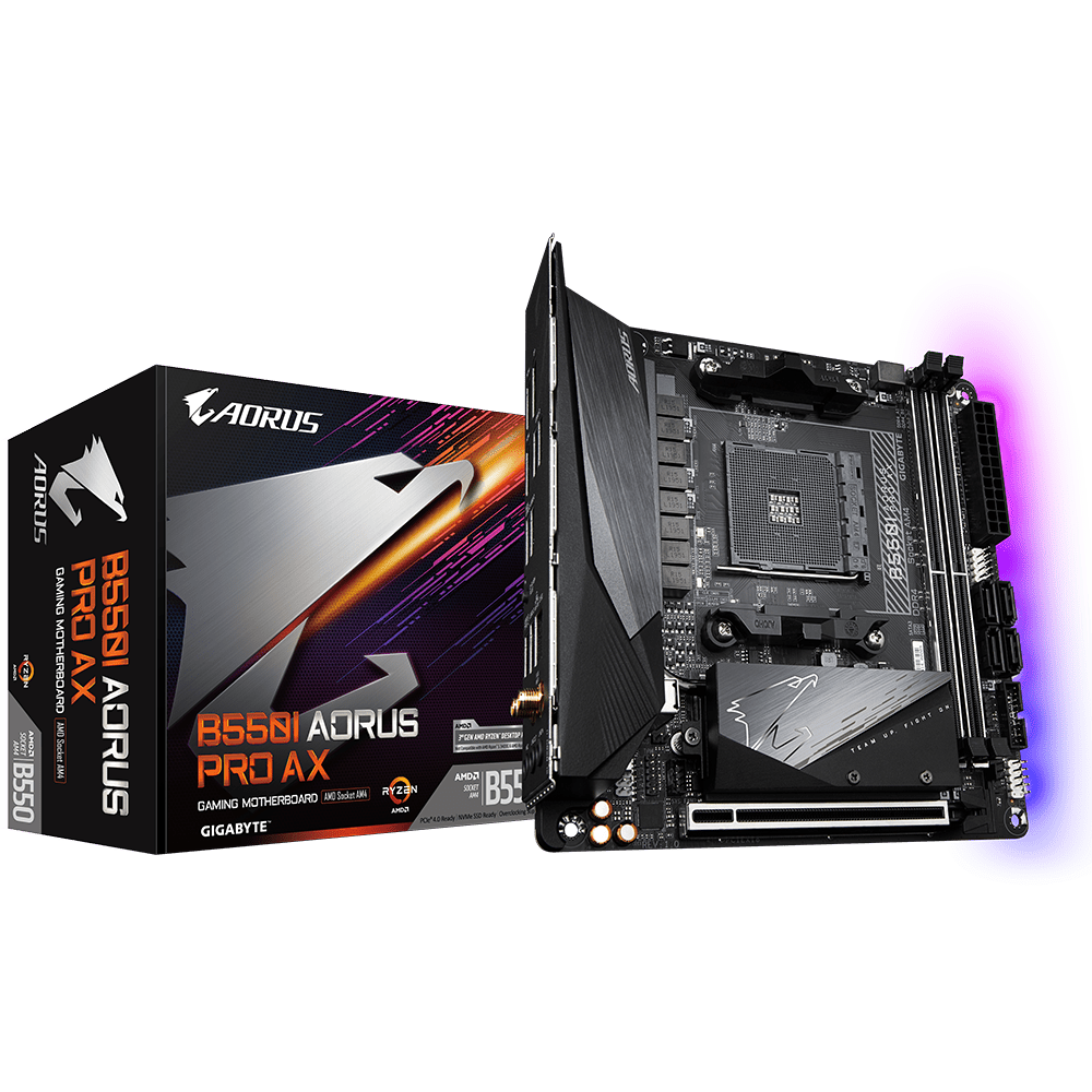 Gigabyte AORUS B550I PRO AX , AMD B550, AM4, 2xDDR4, mini-ITX B550I AORUS PRO AX#obal