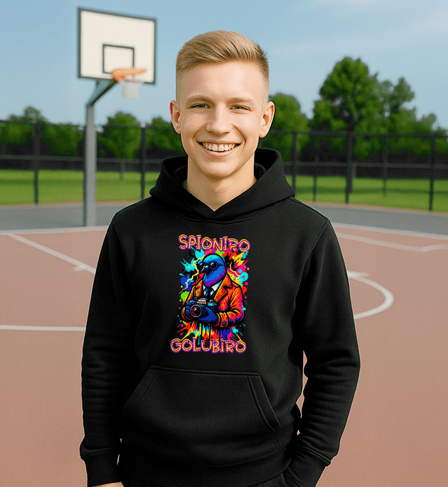 Spioniro Golubiro 2 mikina čierna - Italian Brainrot - 5XS (116)